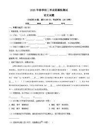 精品解析：2025年福建省泉州南安市中考一模语文试题含答案