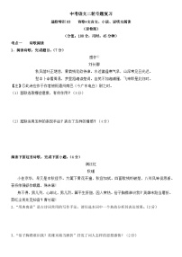 中考语文二轮专题复习 进阶特训03    诗歌  文言文 小 说 说明文阅读（含解析）