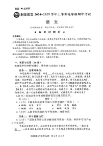 湖北省荆楚联盟2024-2025学年九年级上学期期中考试语文试卷（附参考答案）