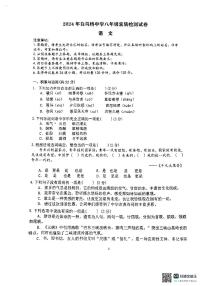 湖南省长沙市宁乡市白马桥街道宁乡一中白马桥初级中学2024-2025学年八年级上学期10月月考语文试题