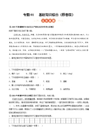新疆专用 专题01 基础知识综合 (含答案)5年(2021-2025)中考1年模拟语文真题分类汇编