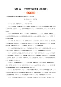 专题04 文学类文本阅读（安徽专用）-【好题汇编】5年（2021-2025）中考1年模拟语文真题分类汇编真题+答案