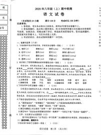 辽宁省大连市高新区2025-2026学年上学期八年级语文期中试卷（含答案）