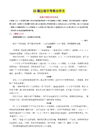 历届中考高分作文20篇-2026年中考语文作文热点话题素材讲练（全国通用）