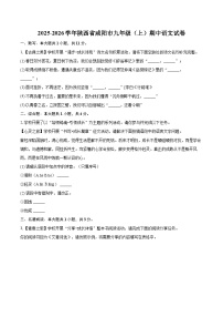 2025-2026学年陕西省咸阳市九年级（上）期中语文试卷-自定义类型