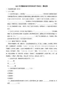安徽省亳州市涡阳县2024-2025学年九年级上学期12月月考（一模）语文试题 -A4