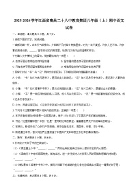 2025-2026学年江西省南昌二十八中教育集团八年级（上）期中语文试卷-自定义类型