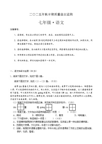 四川省宜宾市长宁县2025-2026学年七年级上学期期中考试语文试题（含答案）