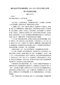 湖北省武汉市东湖高新区2024-2025学年九年级上学期期中考试语文试题（学生版）