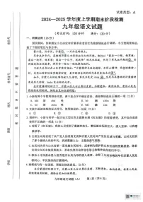 山东省临沂市临沭县2024-2025学年九年级上学期1月期末语文试题