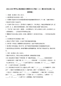 2024-2025学年山东省烟台市莱阳市九年级（上）期末语文试卷（五四学制）-自定义类型