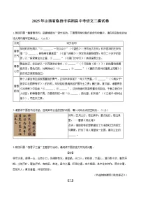 2025年山西省临汾市洪洞县校联考中考二模语文试题+