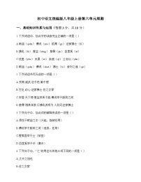初中 语文  统编版 八年级上册 第六单元 周测及深度解析