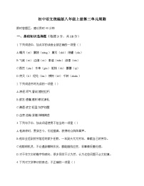初中 语文  统编版 八年级上册 第三单元 周测及深度解析