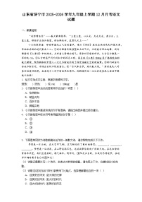 山东省济宁市2025-2026学年九年级上学期12月月考语文试题（含答案）