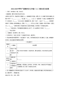 2024-2025学年广西柳州市九年级（上）期末语文试卷-自定义类型