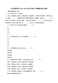 江西省新余市2023-2024学年九年级上学期期末语文试卷 +答案