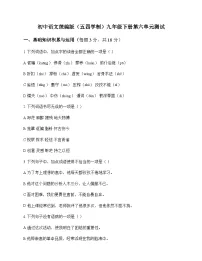 初中 语文 统编版五四学制 九年级下册 第六单元 测试及全面解读