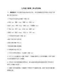 初中 语文 统编版五四学制 九年级下册 第三单元 同步练及答案
