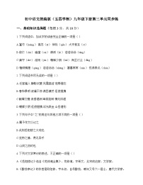 初中 语文  统编版五四学制 九年级下册 第三单元 同步练及全面解读