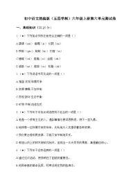 初中 语文 统编版五四学制 六年级上册 第六单元 测试卷及深度剖析