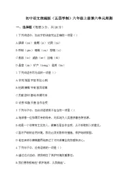 初中 语文 统编版五四学制 六年级上册 第六单元 周测及分析
