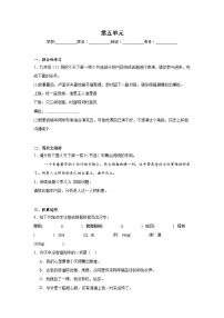 第五单元练习  统编版语文九年级上学期期末单元复习（九年级下册）