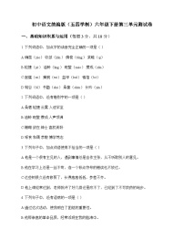 初中 语文  统编版五四学制 六年级下册 第三单元 测试卷及深度解析