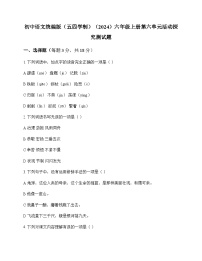 初中 语文 统编版五四学制2024 六年级上册 第六单元 活动 探究 测试题及全面解读