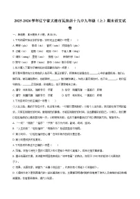2025-2026学年辽宁省大连市瓦房店十九中九年级（上）期末语文试卷-自定义类型