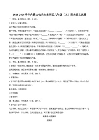 2025-2026学年内蒙古包头市东河区九年级（上）期末语文试卷-自定义类型