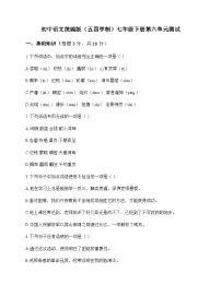 初中 语文 统编版五四学制 七年级下册 第六单元 测试及深度解析