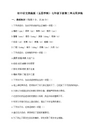 初中 语文 统编版五四学制 七年级下册 第三单元 同步练及答案