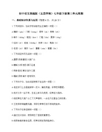 初中 语文 统编版五四学制 七年级下册 第三单元 周测及答案