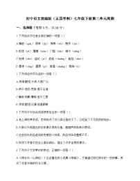 初中 语文 统编版五四学制 七年级下册 第三单元 周测及答案
