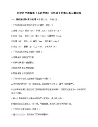 初中 语文  统编版五四学制 七年级下册 第五单元 测试卷及深度剖析