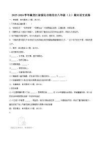 2025-2026学年黑龙江省绥化市海伦市八年级（上）期末语文试卷-自定义类型