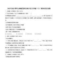 2025-2026学年云南省昆明市东川区七年级（上）期末语文试卷-自定义类型