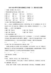2025-2026学年天津市西青区九年级（上）期末语文试卷-自定义类型
