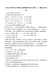 2025-2026学年辽宁省鞍山市海城市协作体七年级（上）期末语文试卷-自定义类型