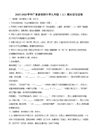 2025-2026学年广东省深圳中学九年级（上）期末语文试卷-自定义类型