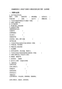 初中语文人教部编版（2024）八年级下册（2024）9 桃花源记精练