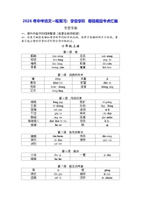 2026年中考语文一轮复习：字音字形 易错易混考点汇编 讲义
