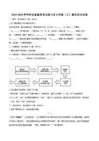 2025-2026学年河北省秦皇岛市抚宁区七年级（上）期末语文试卷(含详细答案解析)
