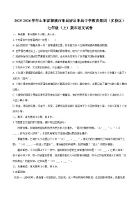 2025-2026学年山东省聊城市东昌府区东昌中学教育集团（多校区）七年级（上）期末语文试卷(含详细答案解析)