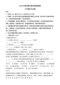 广东省河源地区八年级下学期期末语文试题（解析版）-A4