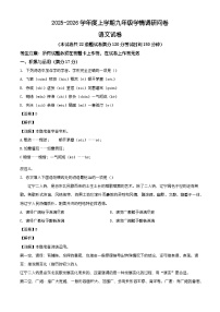 辽宁省沈阳市苏家屯区多校2025-2026学年九年级上学期期末语文试题（含答案）（含解析）