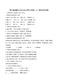 四川省成都市2025-2026学年七年级上学期期末考试语文试卷（含答案）