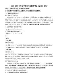 江西省宜春市2025-2026学年九年级上学期期末语文试题（含答案）（含解析）