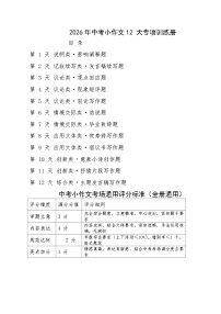 2026年中考语文二轮复习 中考小作文12天专项训练含答案
